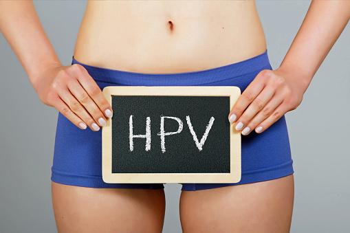 HP virus.  Koncept za žensko zdravlje.